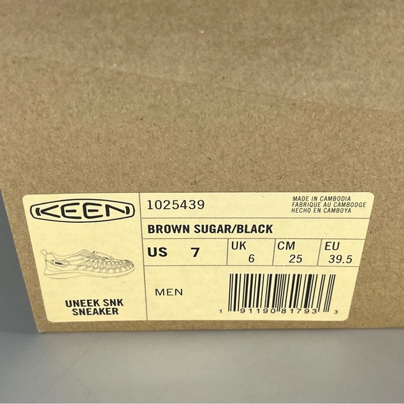 KEEN NEW UNEEK SNK SNEAKERS BROWN SUGAR BLACK WOMEN’S 8.5 MEN’S 7 HIKING OUTDOOR - Picture 11 of 13